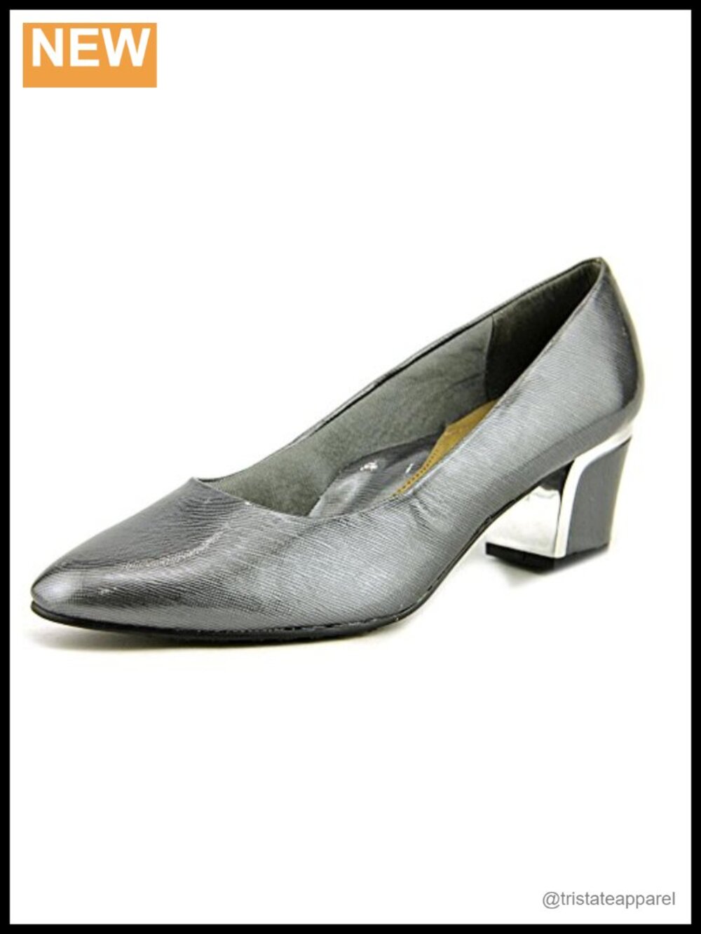 Soft Style Women's Deanna Dress Pump Pull-On Stacked Heel Casual